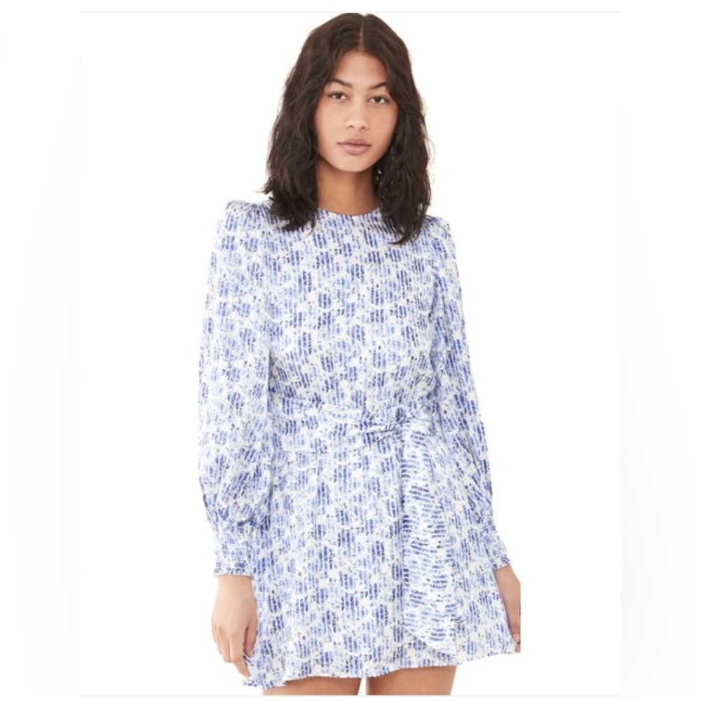 ALICE + OLIVIA Molli Floral Belted Fit & Flare Minidress